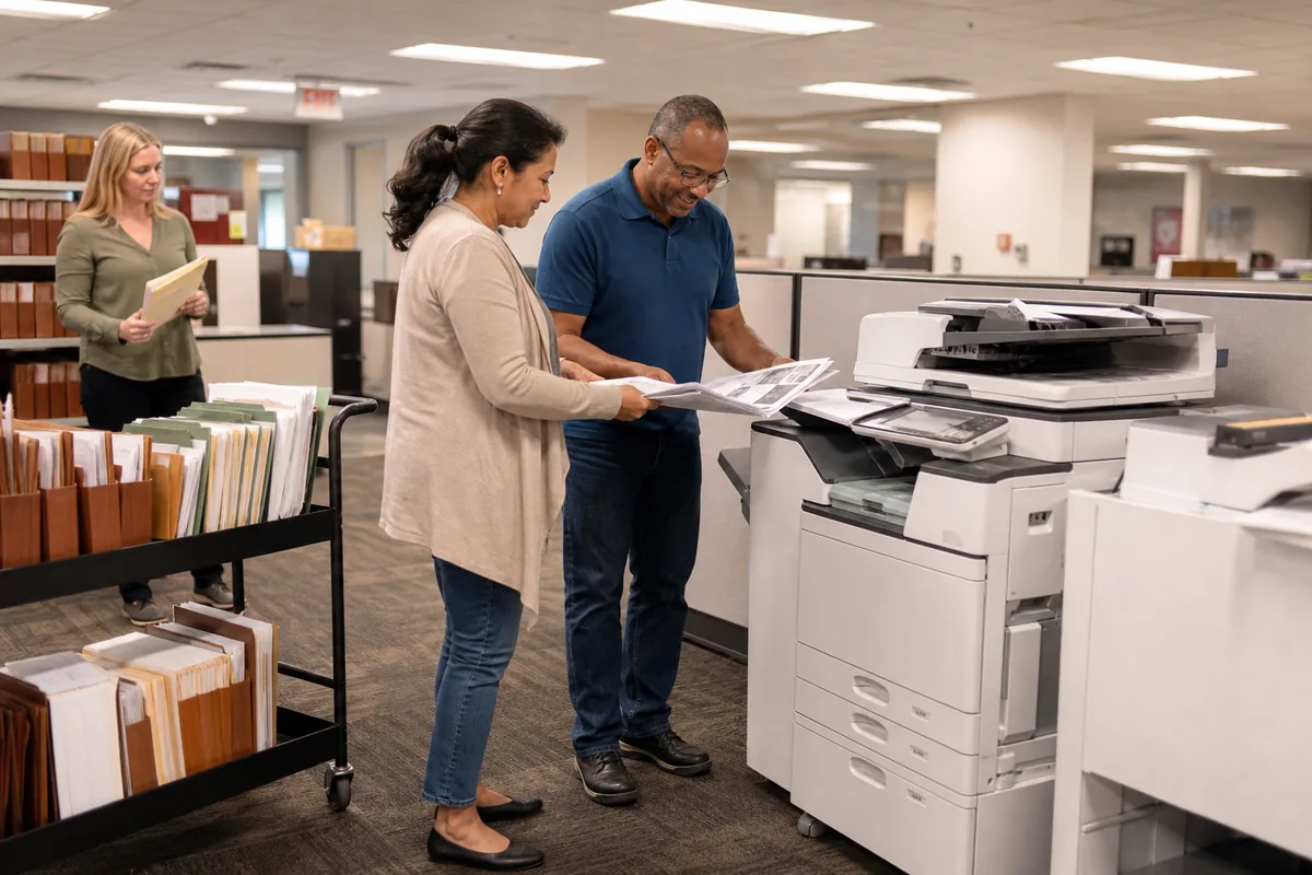 Busy legal office using a high-volume copier